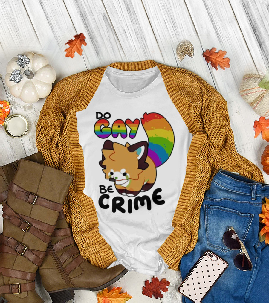 Do Gay Be Crime Rainbow Cat Tail T-Shirt