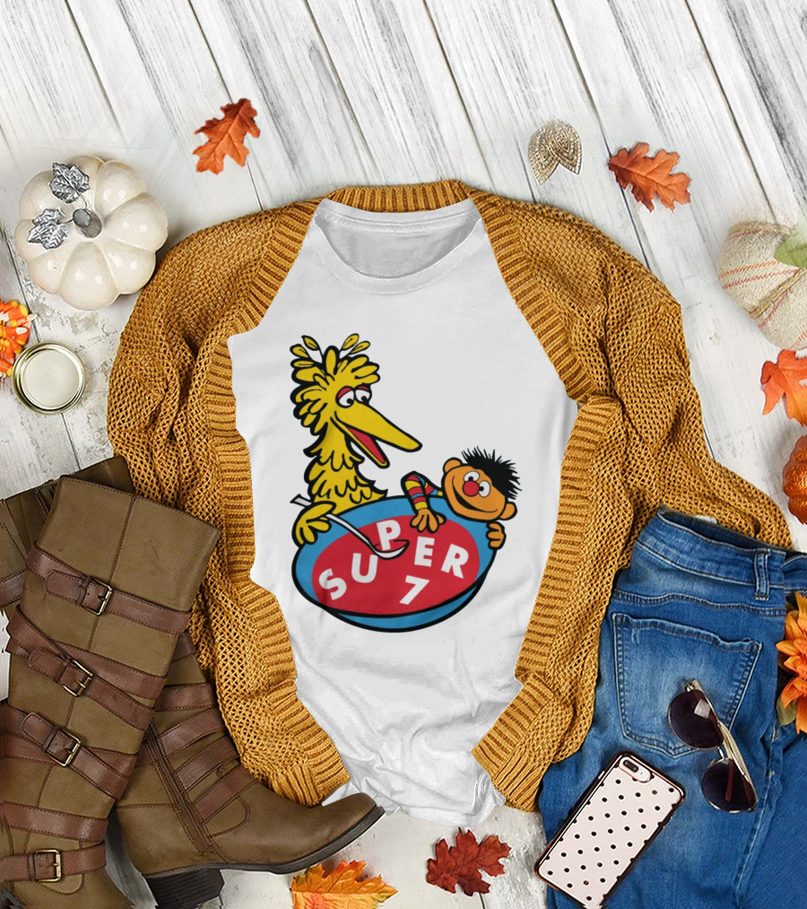 Big Bird And Ernie Super 7 Alphabet Soup T-Shirt