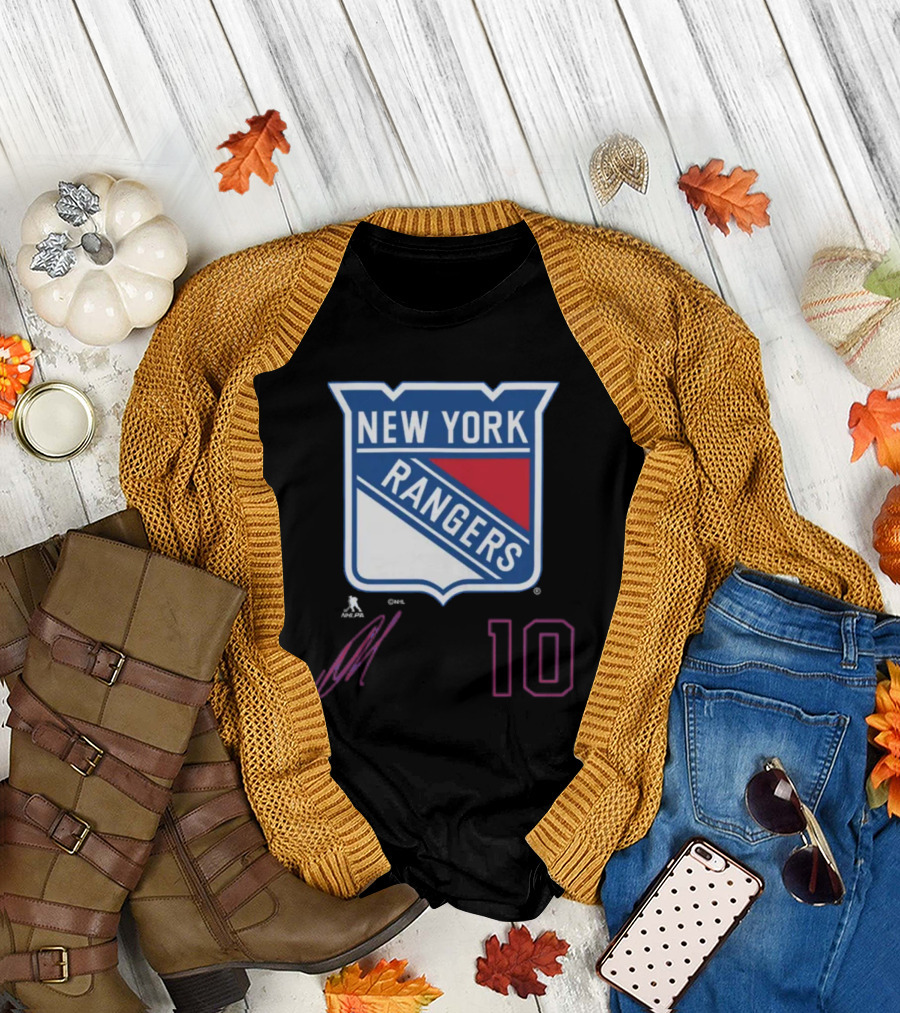 New York Rangers Artemi Panarin Number 10 NHLPA Logo Royal T-Shirt