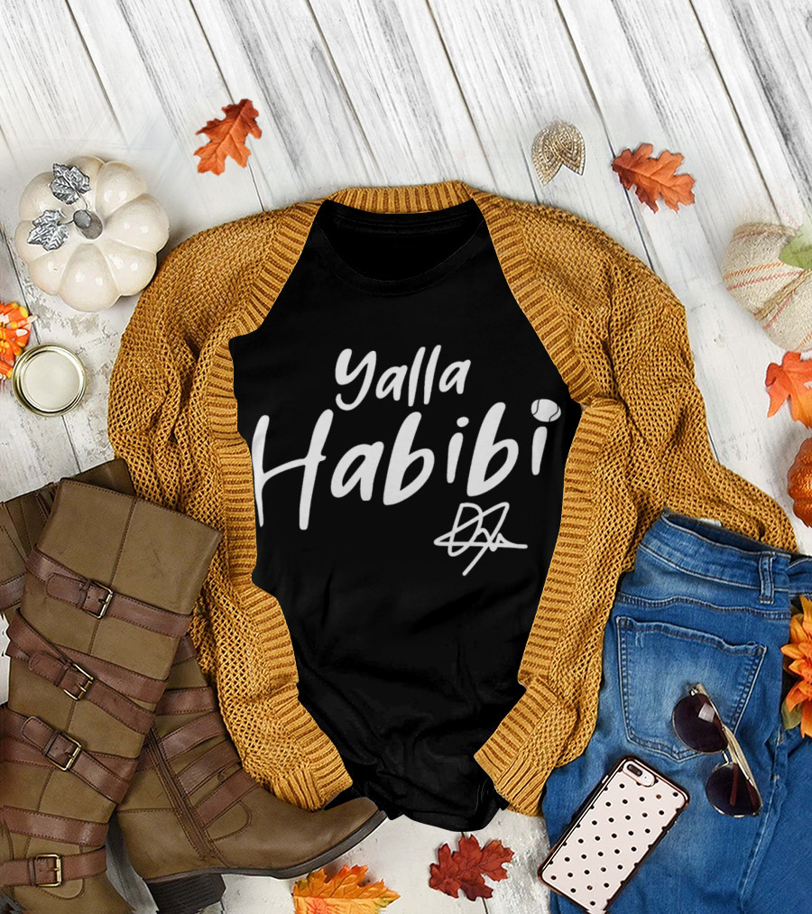 Ons Jabeur Yalla Habibi Tennis Ball Signature T-Shirt