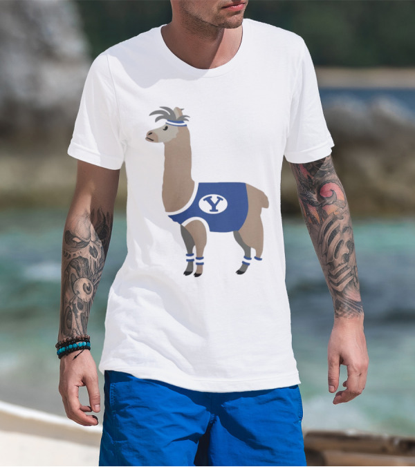 Oval Y Llama BYU Brigham Supply Company Sports T-Shirt