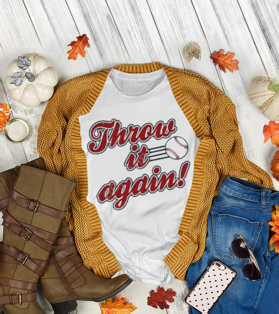 Sandra Golden Throw It Again Baseball T-Shirt