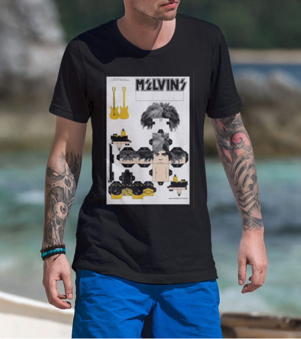 Melvins 40th Anniversary Edition Metropol Berlin 6.11.23 Guitar Origami Model T-Shirt