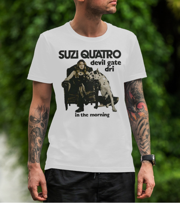 Suzi Quatro Devil Gate Drive In The Morning With Woman And Dalmatian Chair T-Shirt