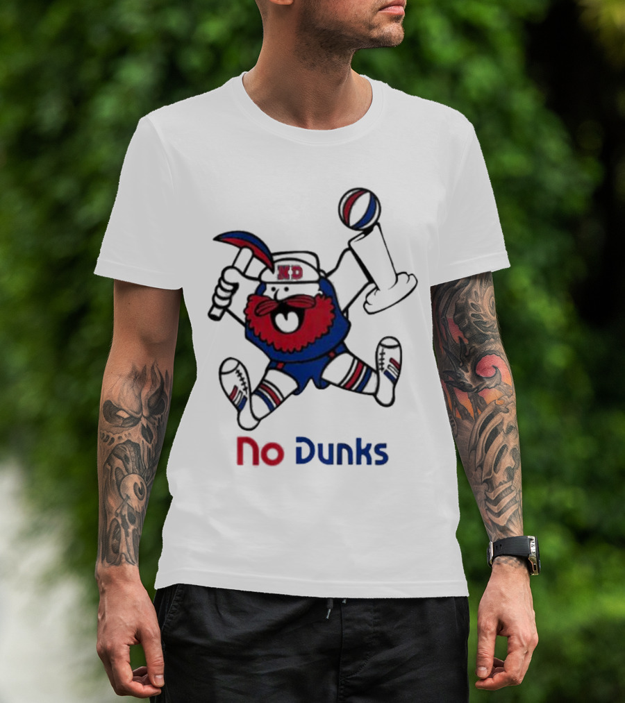 No Dunks Denver Man Mascot Basketball Trophy T-Shirt