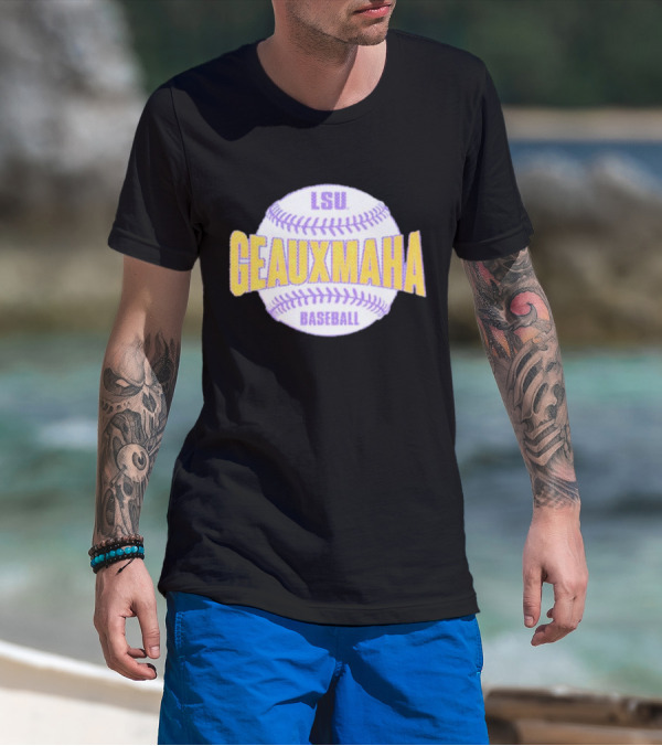 LSU Tigers GEAUXMAHA Baseball T-Shirt