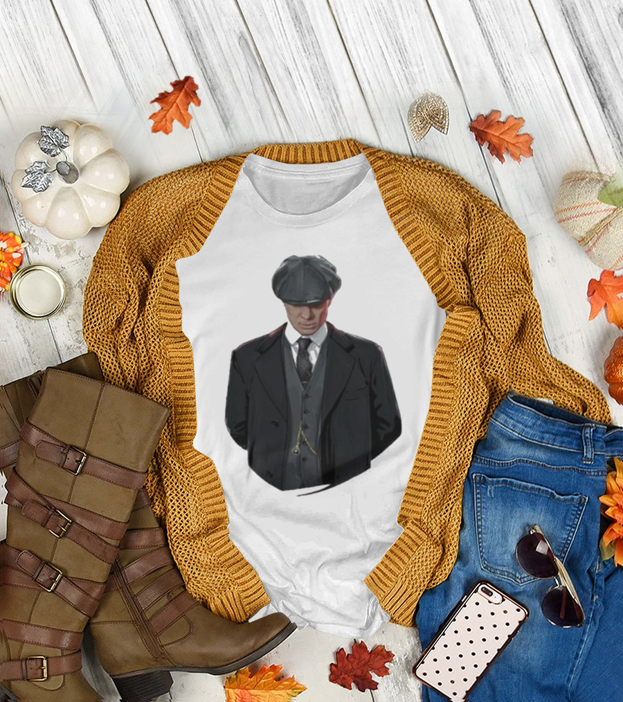 Peaky Blinders Thomas Shelby Suit and Cap Iconic T-Shirt