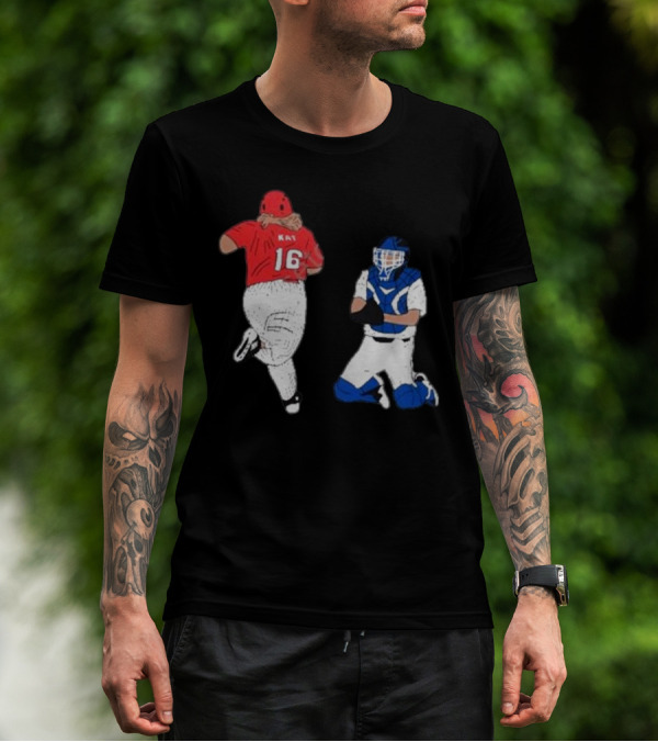Adeline Sandridge Go Truck 'Em Kay 16 Baseball Action Scene T-Shirt