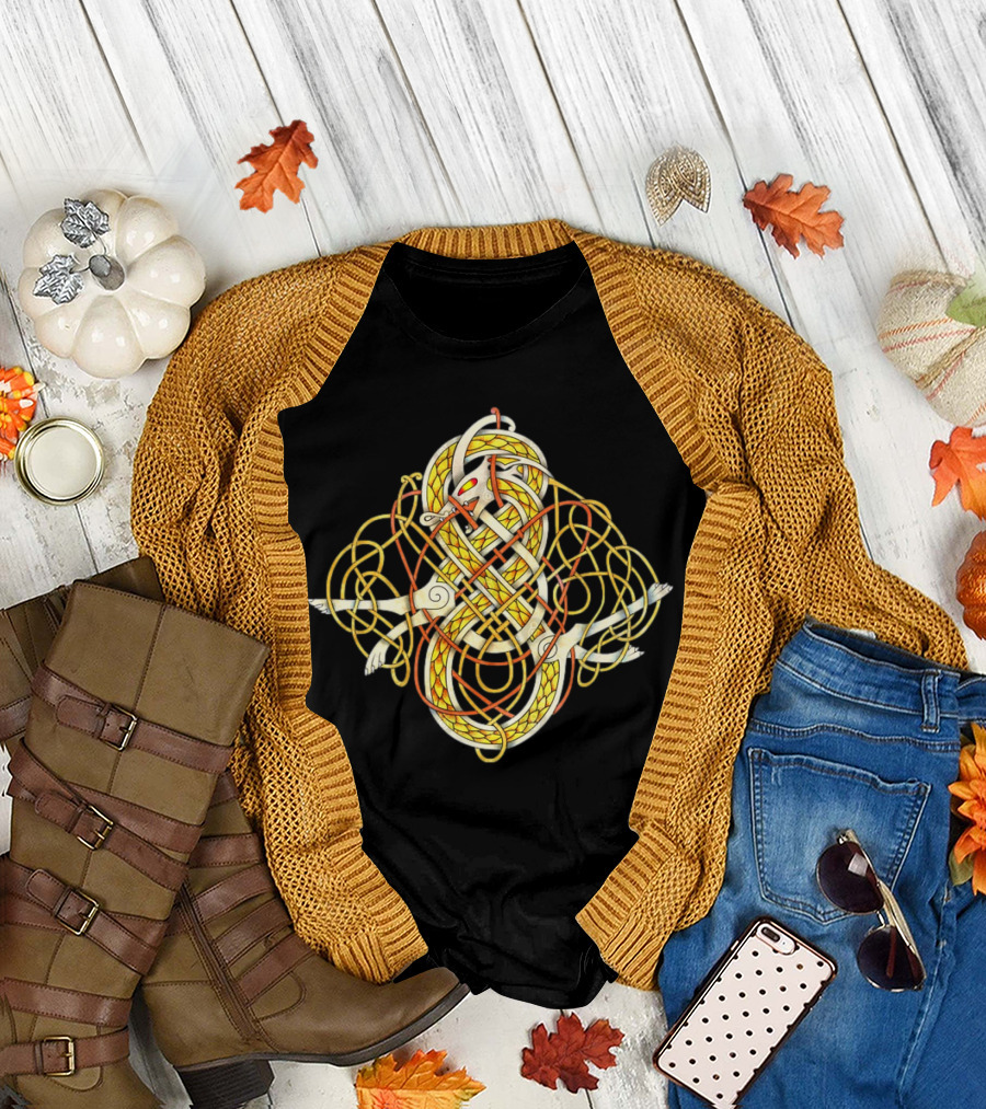 Dargon Celtic Knotwork Serpent T-Shirt