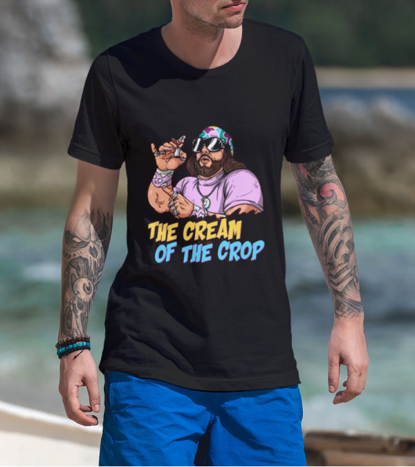 The Cream Of The Crop Savage With Colorful Bandana And Sunglasses T-Shirt
