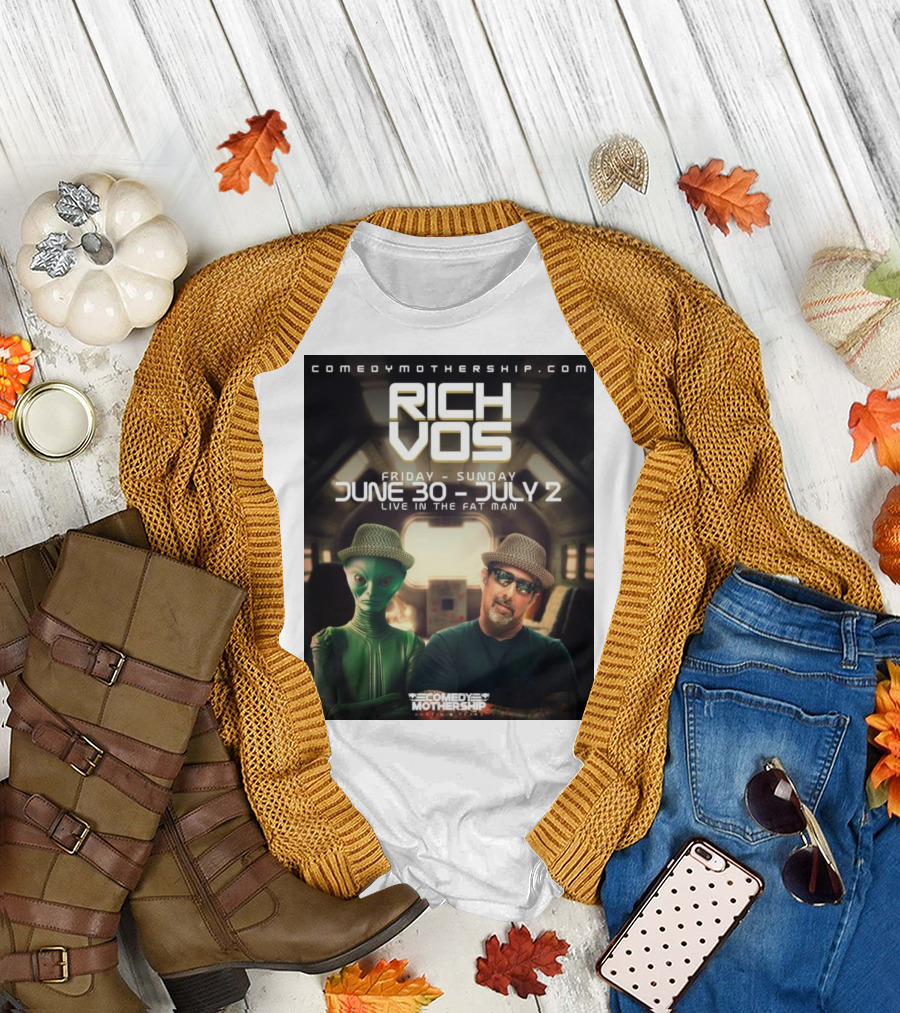 Rich Vos Comedy Mothership Live June 30 - July 2 Featuring Alien Fan Photo T-Shirt