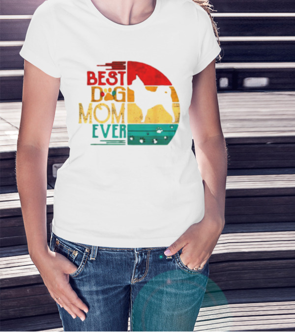 Best Dog Mom Ever Chihuahua Vintage Retro T-Shirt