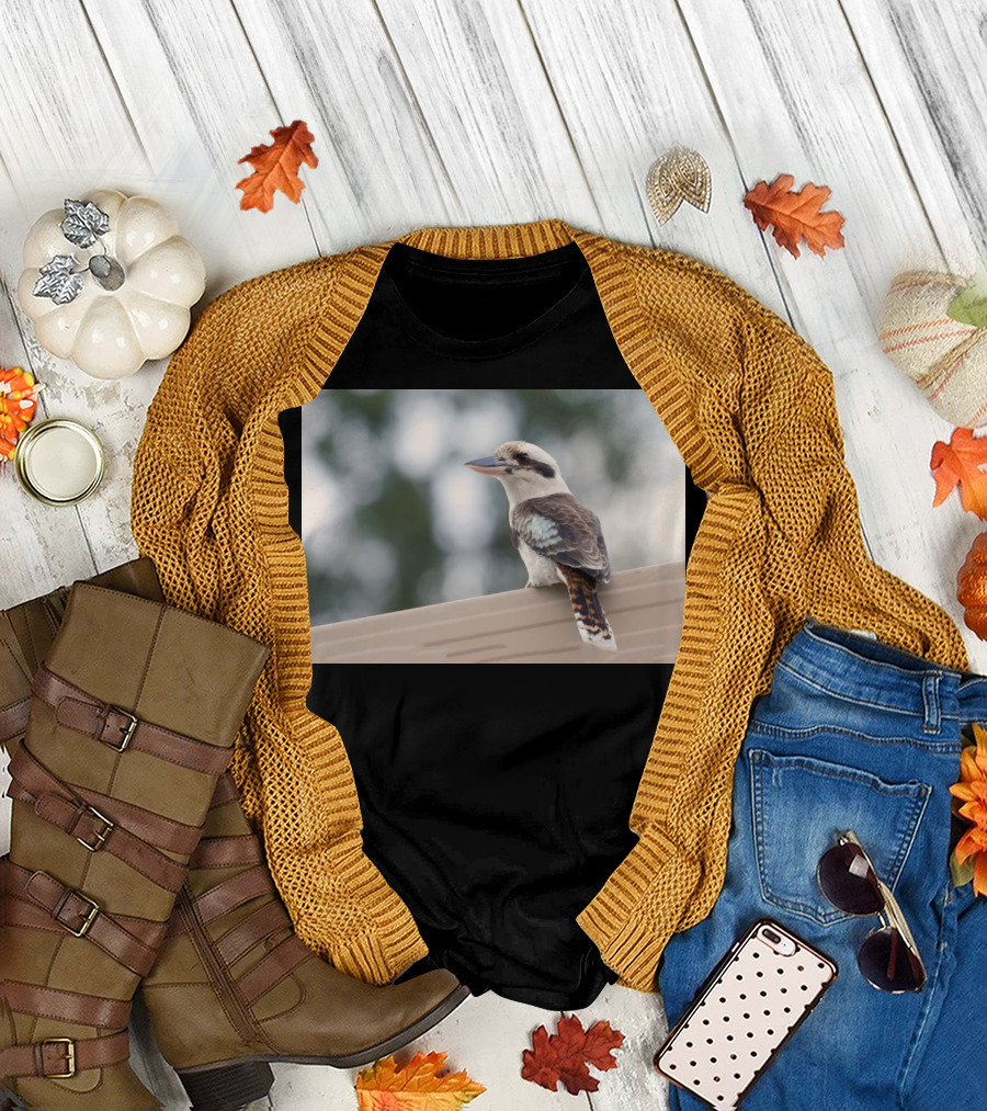 Australian Kookaburra Bird Perched Outdoors T-Shirt