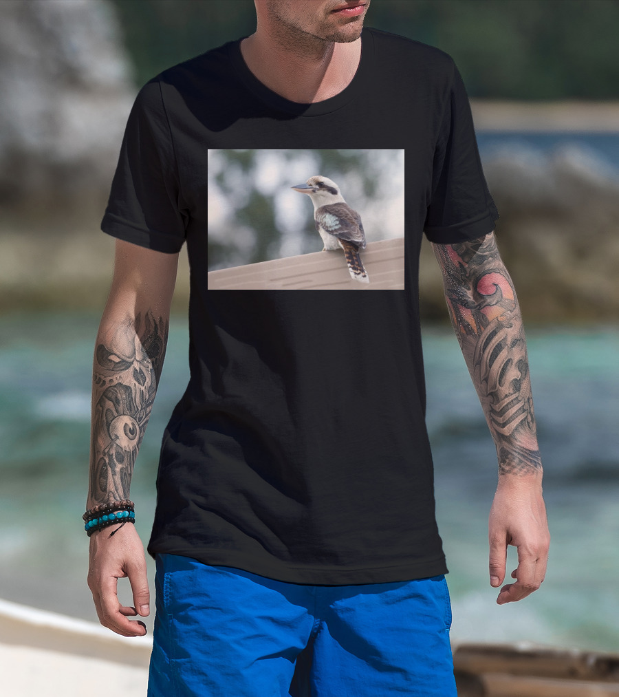 Australian Kookaburra Bird Perched Outdoors T-Shirt