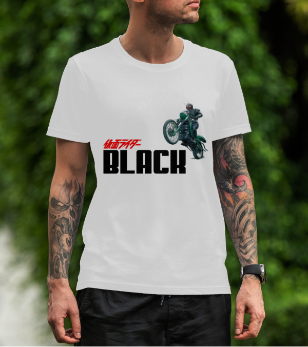Kamen Rider Black Motorcycle Action Scene T-Shirt