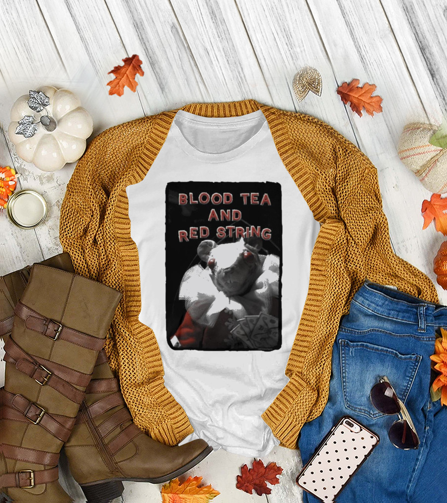 Blood Tea and Red String Mouse with Playing Cards T-Shirt
