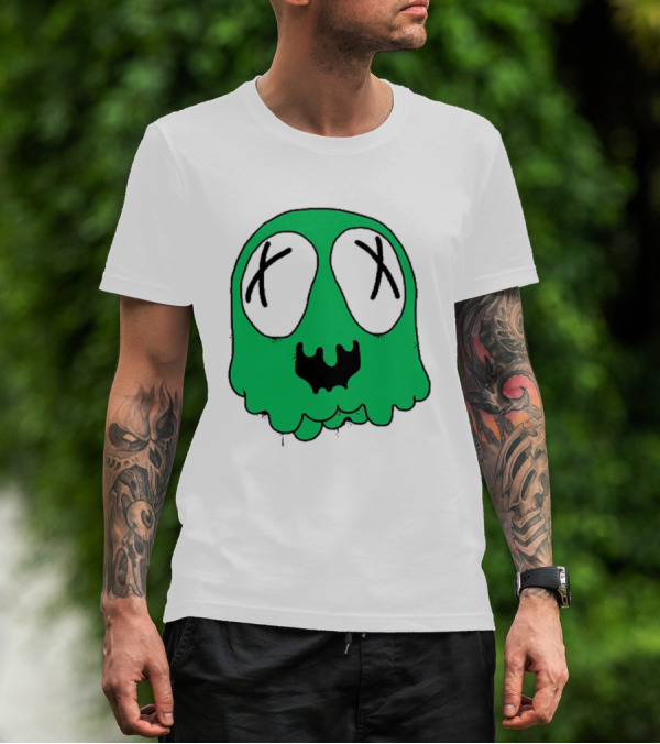 Ghost Sludge Life Green Dripping Skull With Crossed-Out Eyes T-Shirt