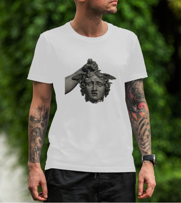 Pekebudha Gorgona Classical Medusa Head T-Shirt