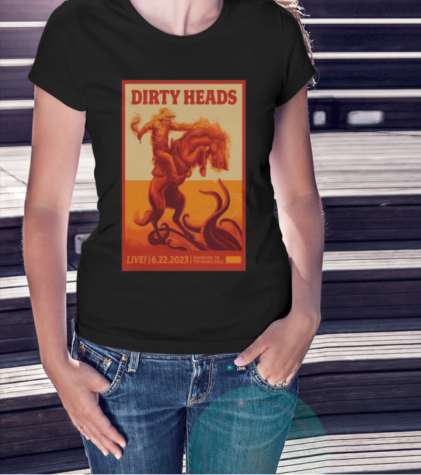 Dirty Heads Live Houston TX 713 Music Hall 6.22.2023 Cowboy And Octopus T-Shirt
