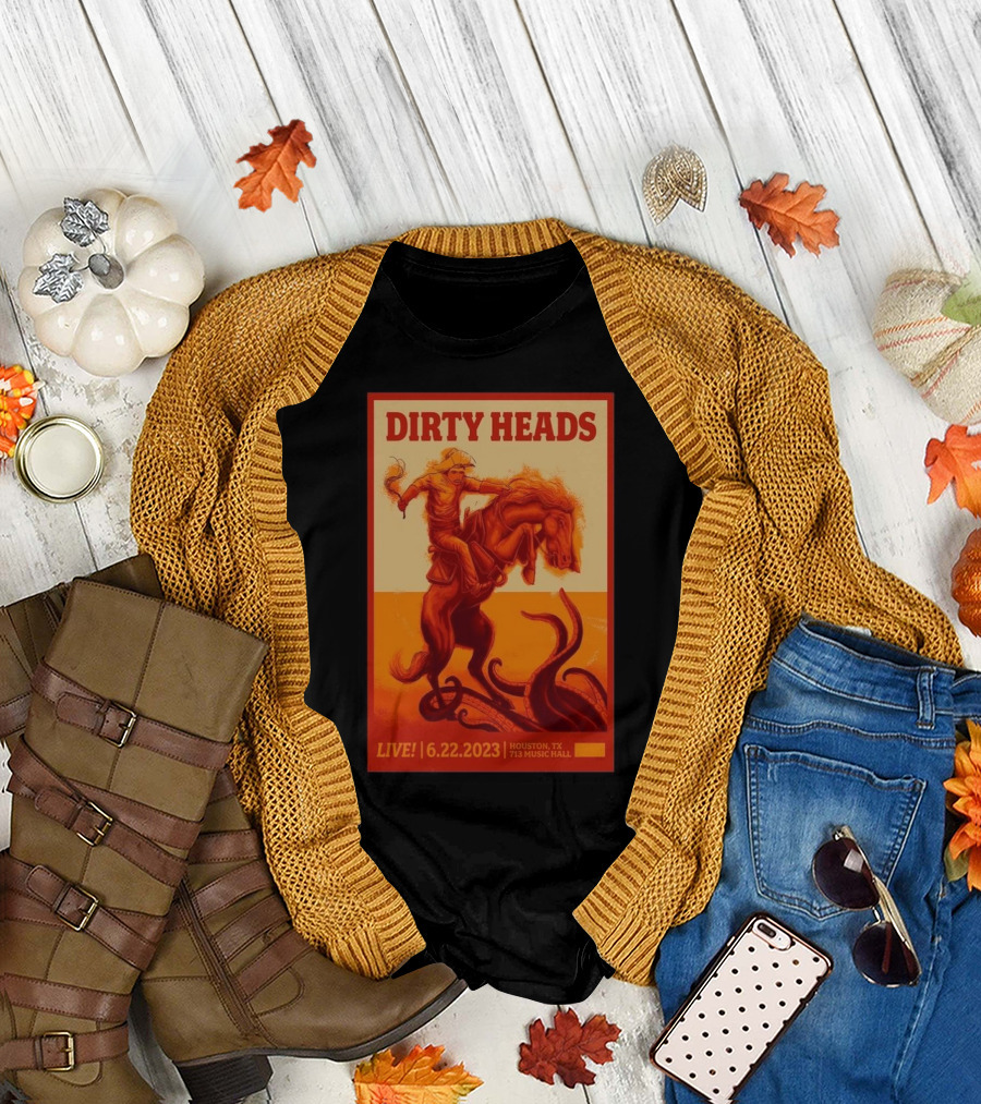 Dirty Heads Live Houston TX 713 Music Hall 6.22.2023 Cowboy and Octopus T-Shirt