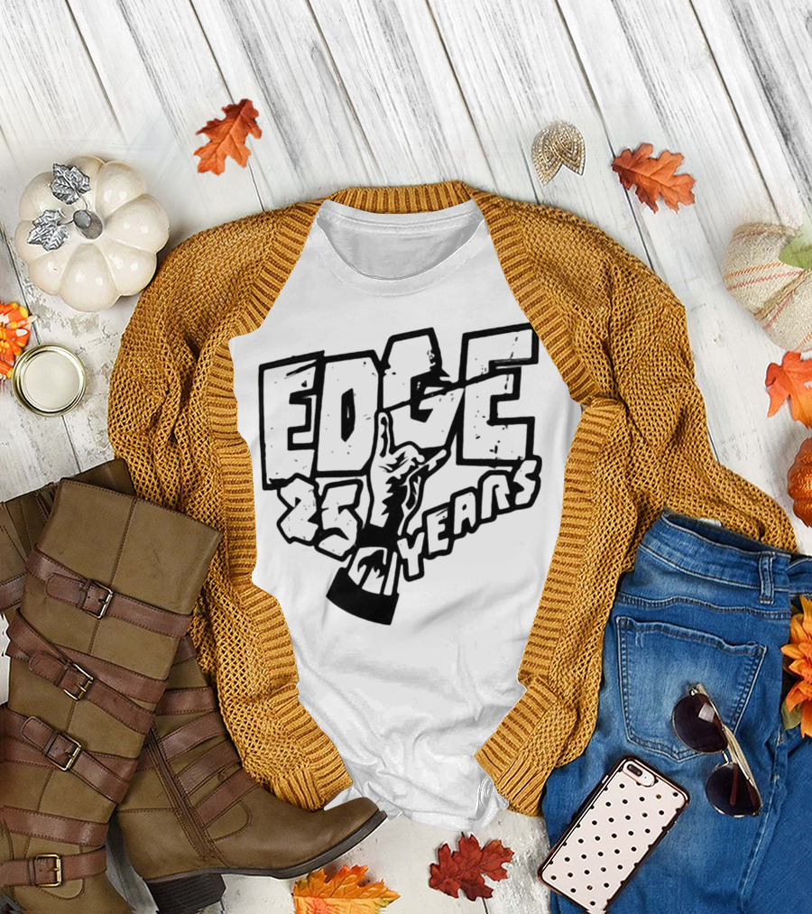 Edge 25 Years Rock Hand Gesture T-Shirt