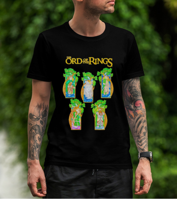 The Lord Of The Rings Stained Glass Characters T-Shirt