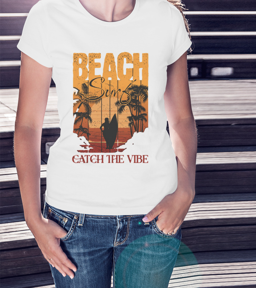 Beach Surf Catch The Vibe T-Shirt