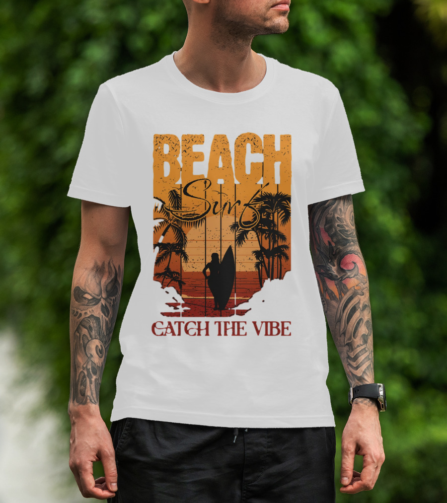 Beach Surf Catch The Vibe T-Shirt