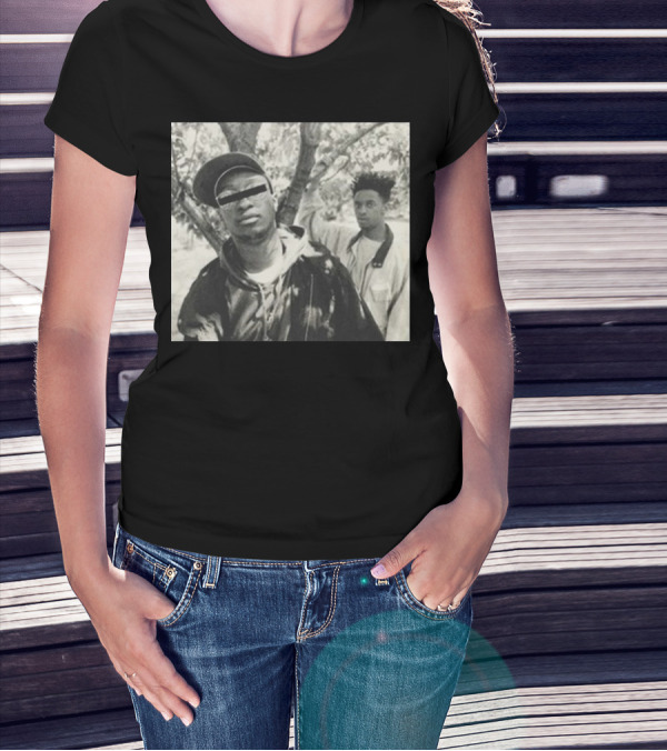 Mf Doom KMD Brothers Rap Iconic Black And White Photo T-Shirt