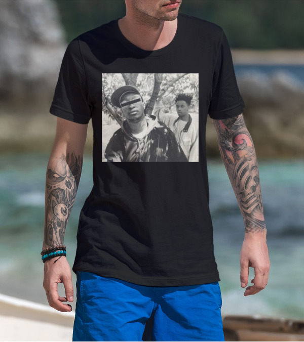 Mf Doom KMD Brothers Rap Iconic Black And White Photo T-Shirt