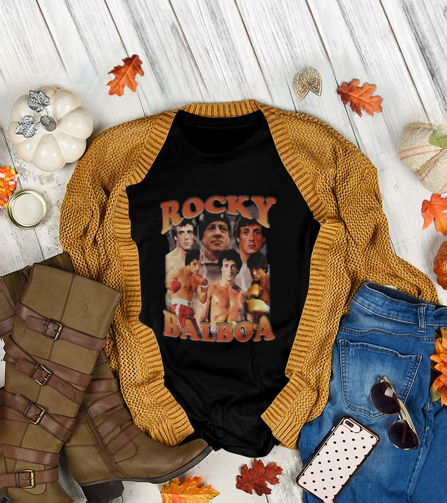Rocky Balboa Movie Character Boxing Legends Montage T-Shirt
