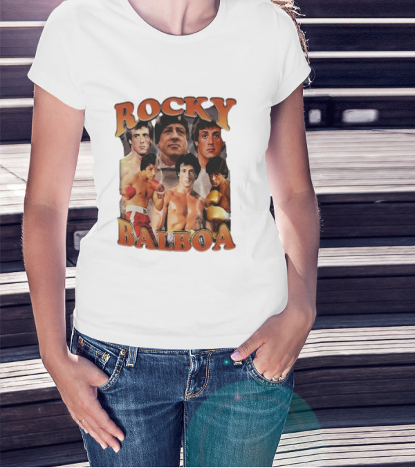 Rocky Balboa Iconic Boxing Legend Film Character Montage T-Shirt
