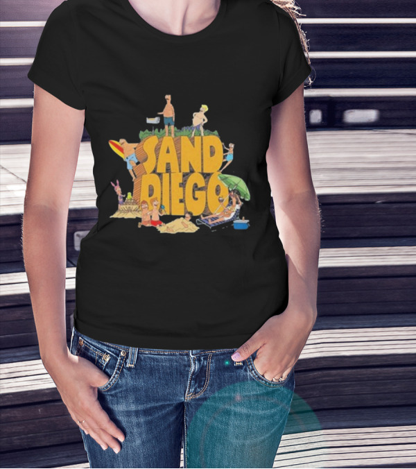 Sand Diego Bob's Burgers Characters Beach Fun T-Shirt