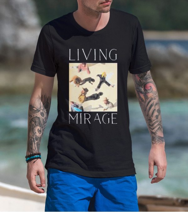 LIVING MIRAGE Album Cover With Band Members Aerial View T-Shirt
