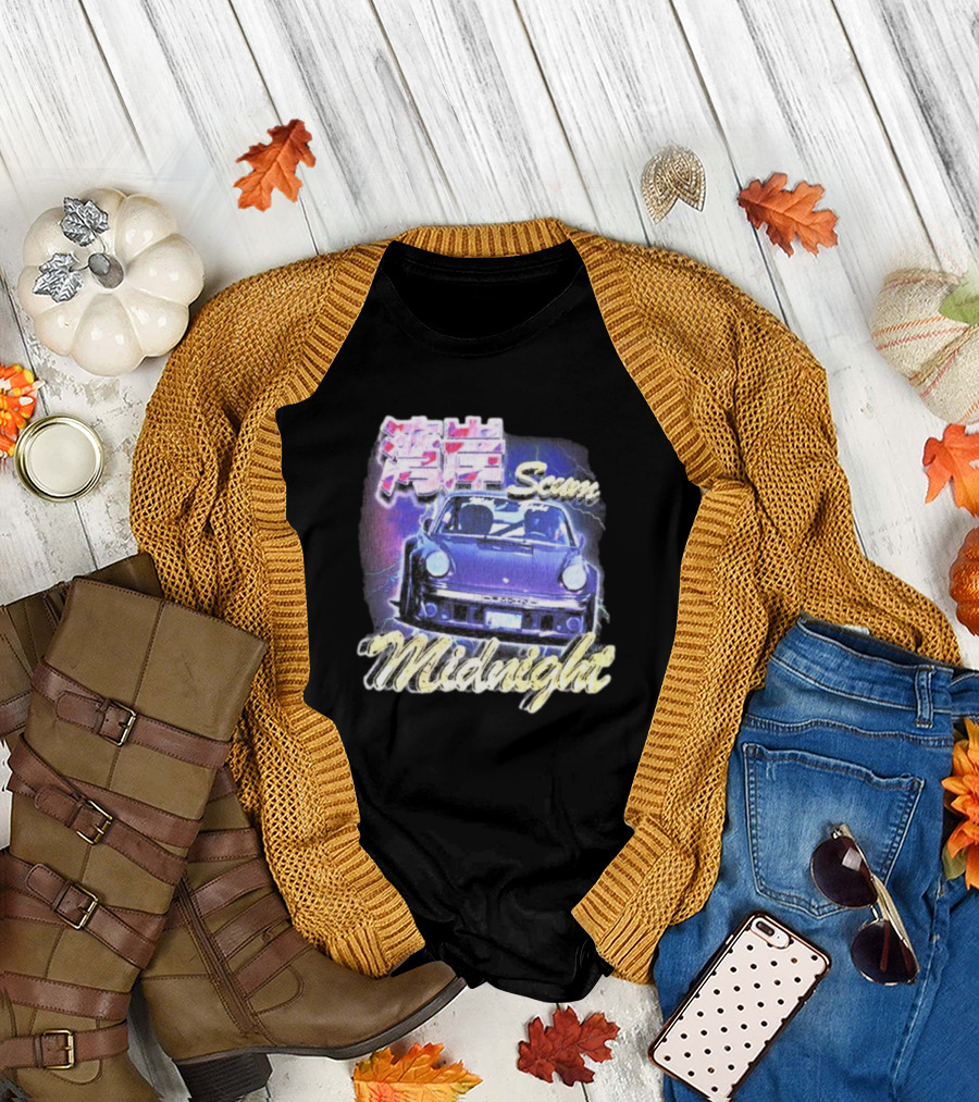 Midnight Scum Neon Car Aesthetic T-Shirt