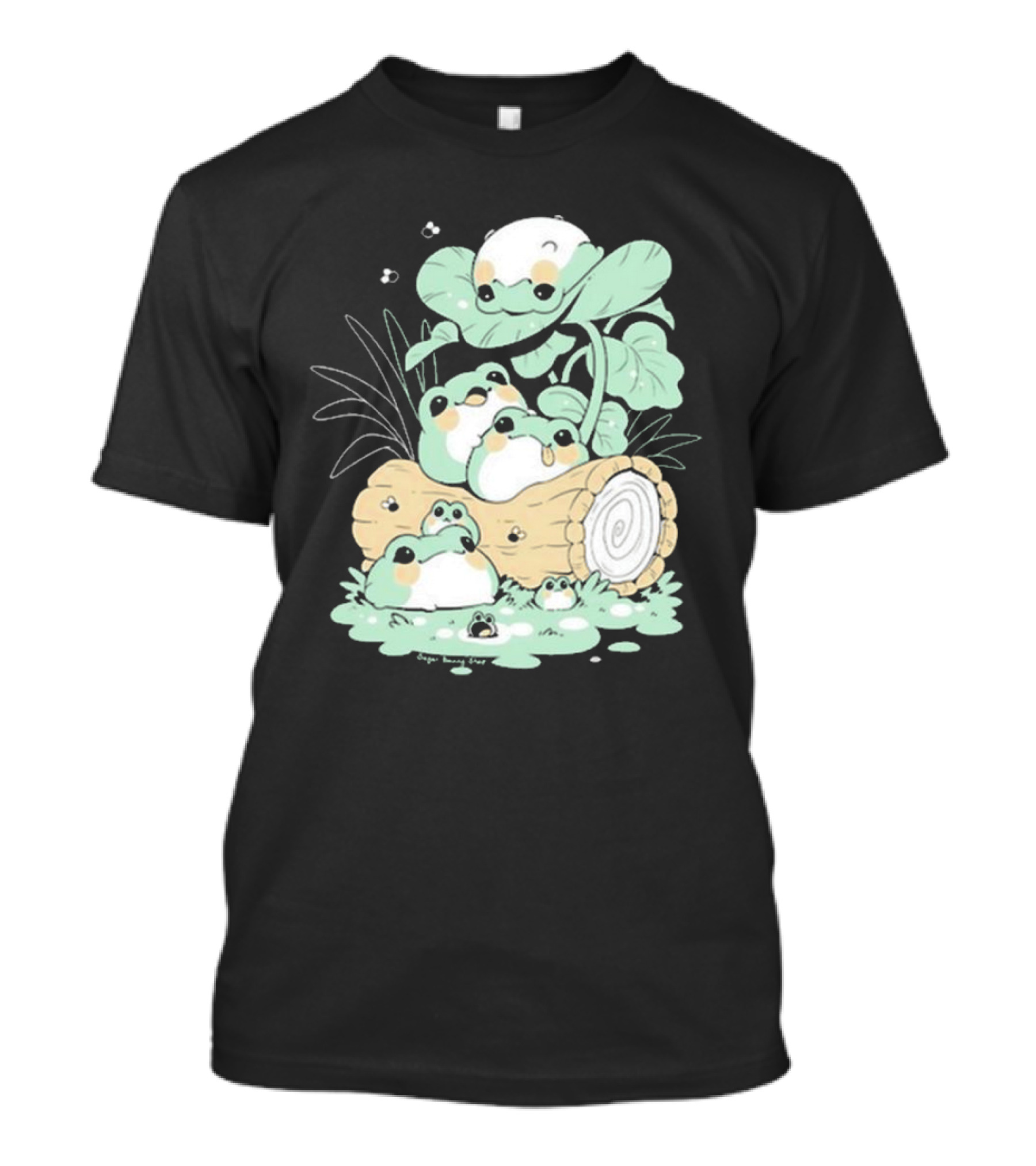 Sugar Bunny Shop Blob Frogs Log T-Shirt