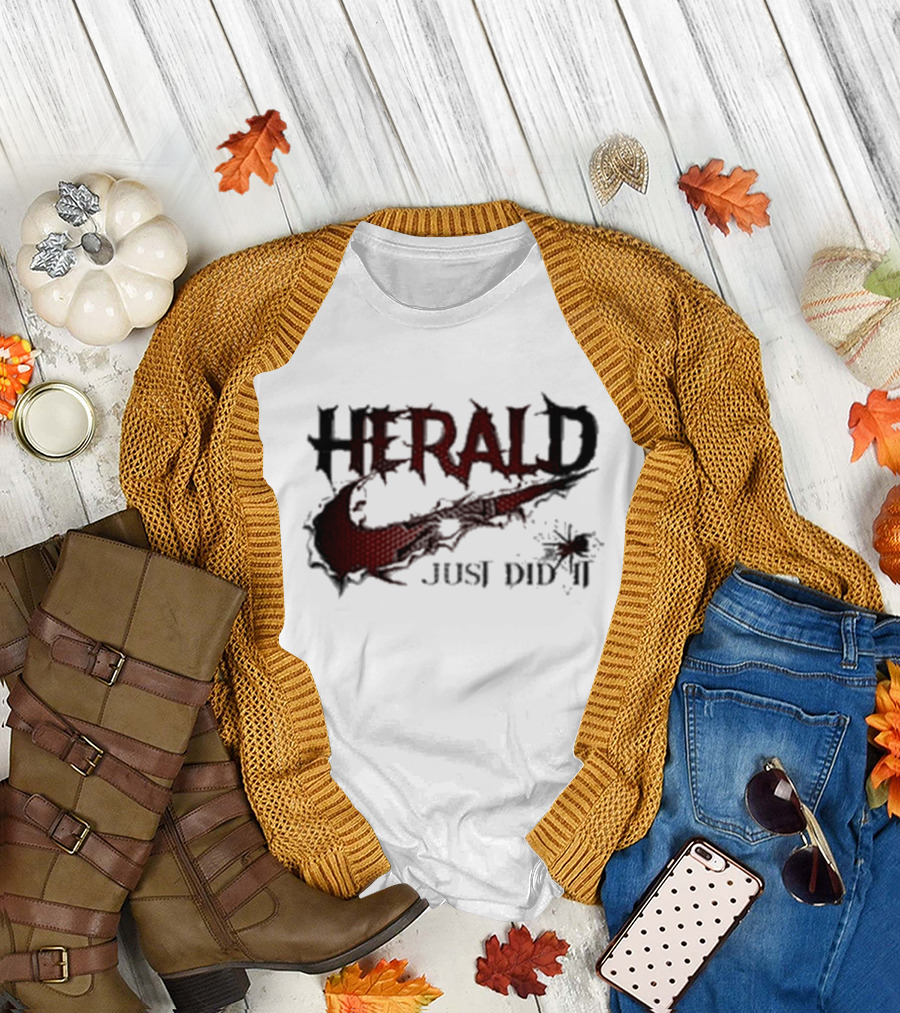 Herald Just Did It Dark Fantasy Red Sword T-Shirt