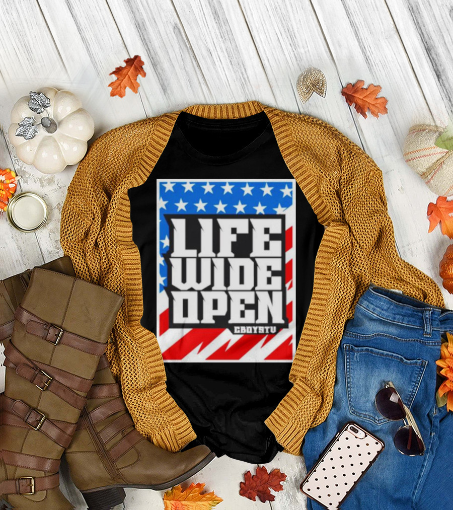 Life Wide Open Stars and Stripes CBOYSTV T-Shirt