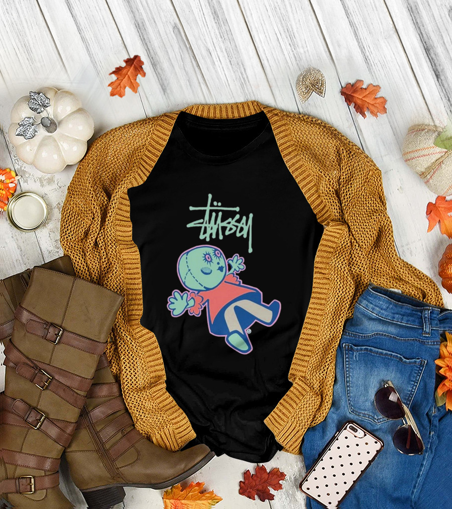 Stussy Dollie Pastel Stitched Character T-Shirt