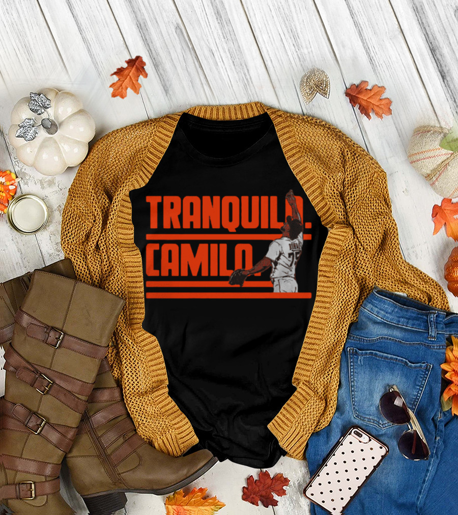 TRanquilo Camilo Doval Baseball Pitcher Iconic Action T-Shirt