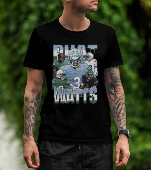 Phat Watts Tulane Green Wave Football Player Collage T-Shirt