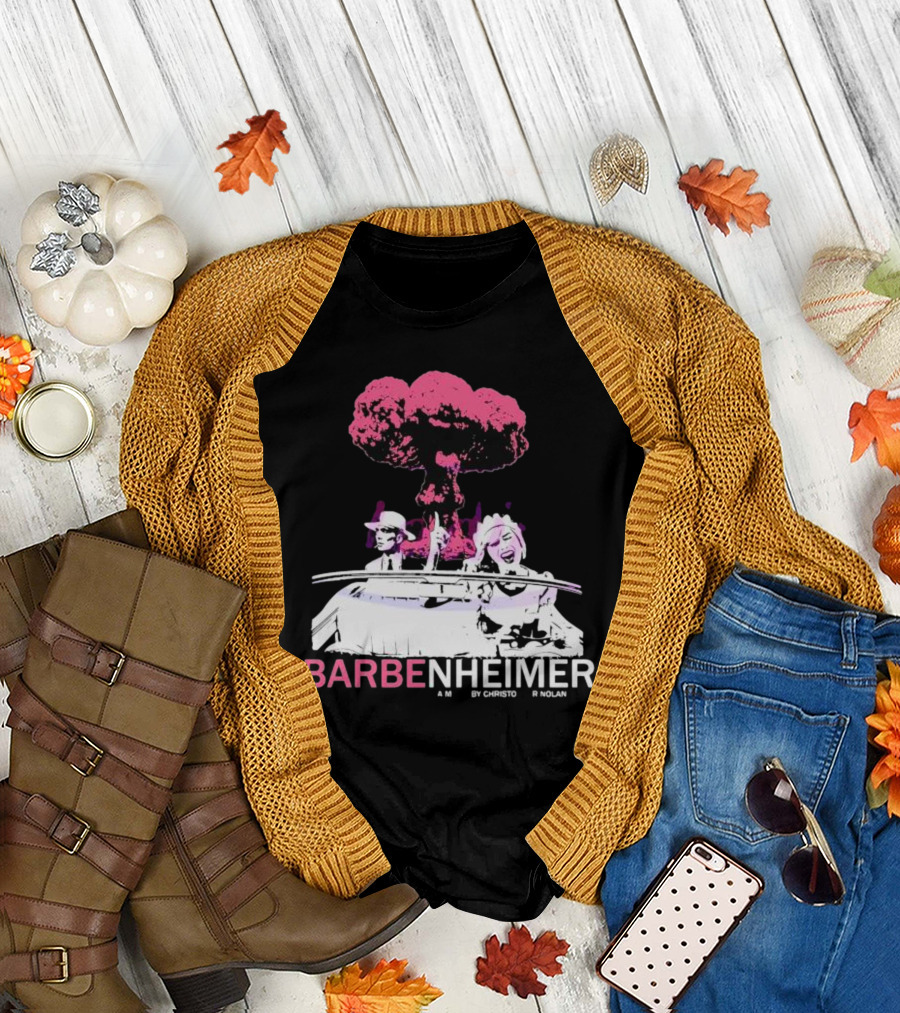 Vintage Barbenheimer a Movie by Christopher Nolan Comeon Baby Let’s Go Party T-Shirt