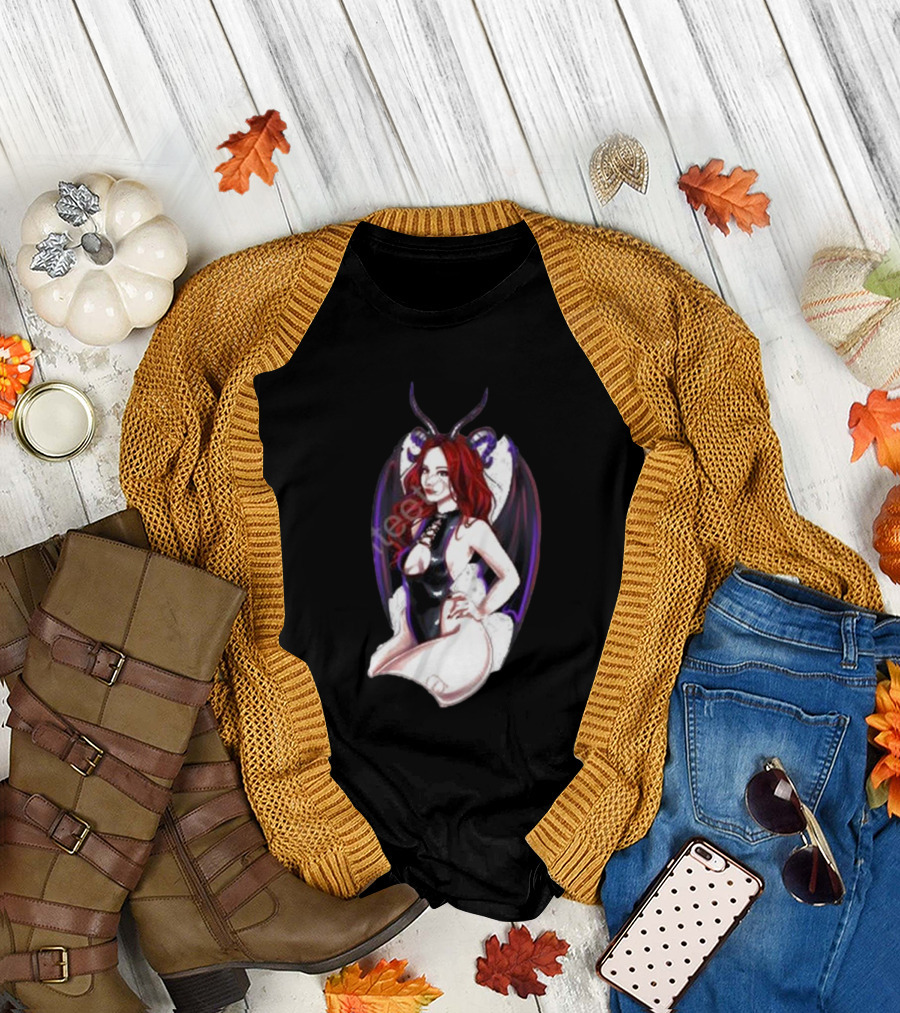 MadameDiablo Diablo Madame Demon Wings Femme Fatale T-Shirt