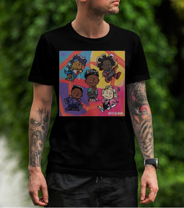 Peanuts Fanart Characters By Pistashxo With Vibrant Background T-Shirt