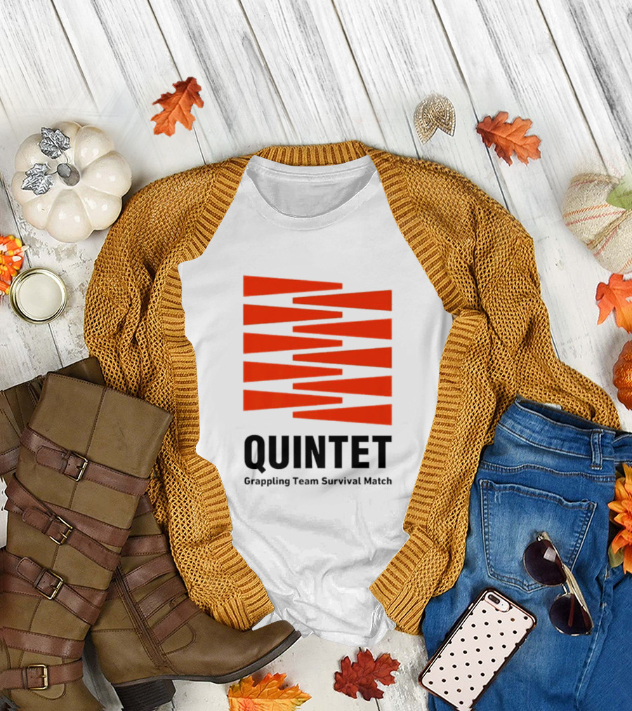 Quintet Grappling Team Survival Match Red Stripe T-Shirt