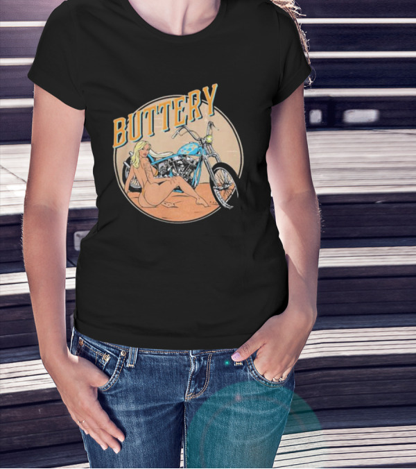 Buttery Films Del Rey Vintage Motorcycle Aesthetic T-Shirt