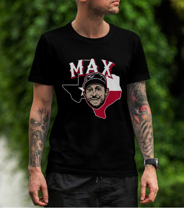 MAX Scherzer Texas Map Face T-Shirt