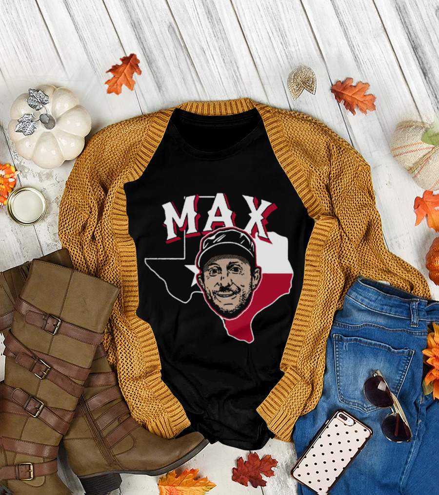 MAX Scherzer Texas Map Face T-Shirt