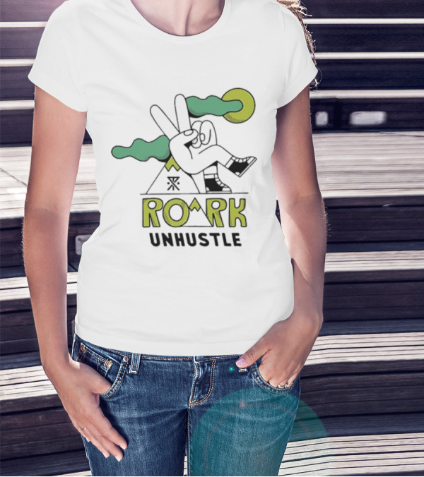 ROARK Unhustle Peace Sign Triangle Night Sky Moon T-Shirt
