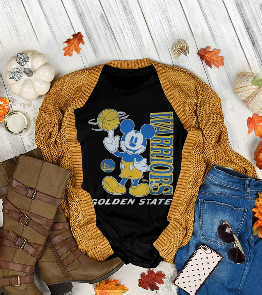 Warriors Golden State Mickey Mouse Basketball T-Shirt